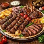 مشكل لحوم (كباب + كفتة + لحم مشوى + ريش)