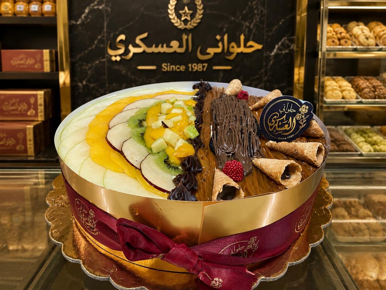 IMG-20260814-WA0045 تورته 30سم كراميل وفاكهة - الصورة 1
