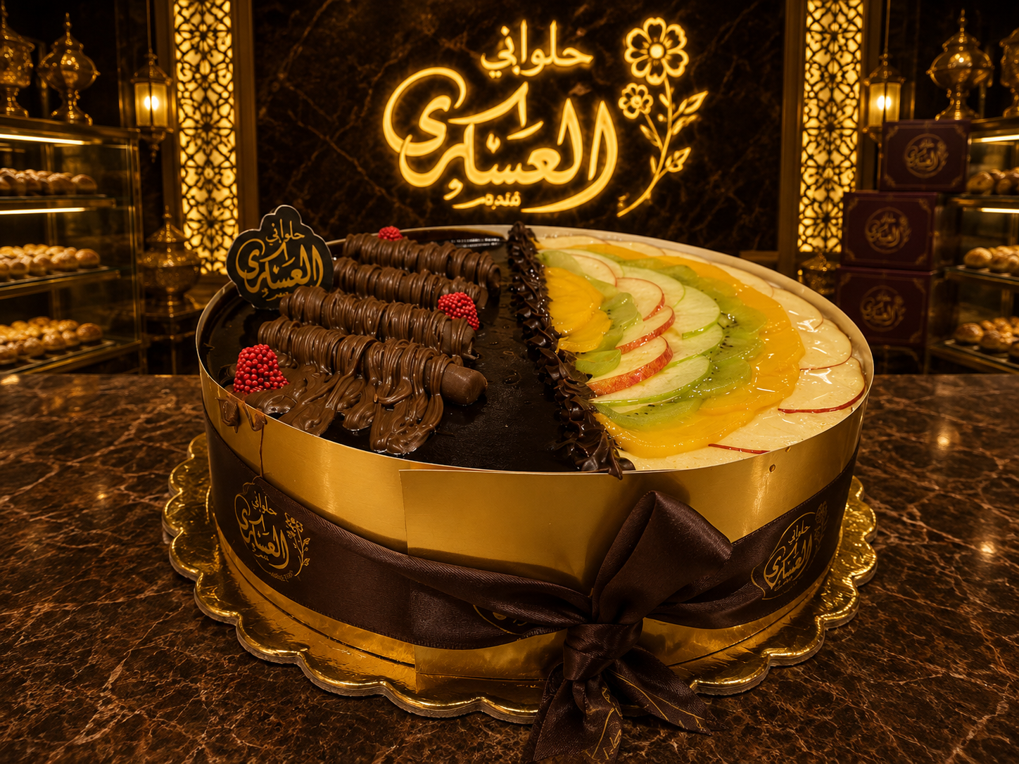 file_00000000b908822f83120524a0cccd4d تورته 26سم نص ونص - الصورة 1