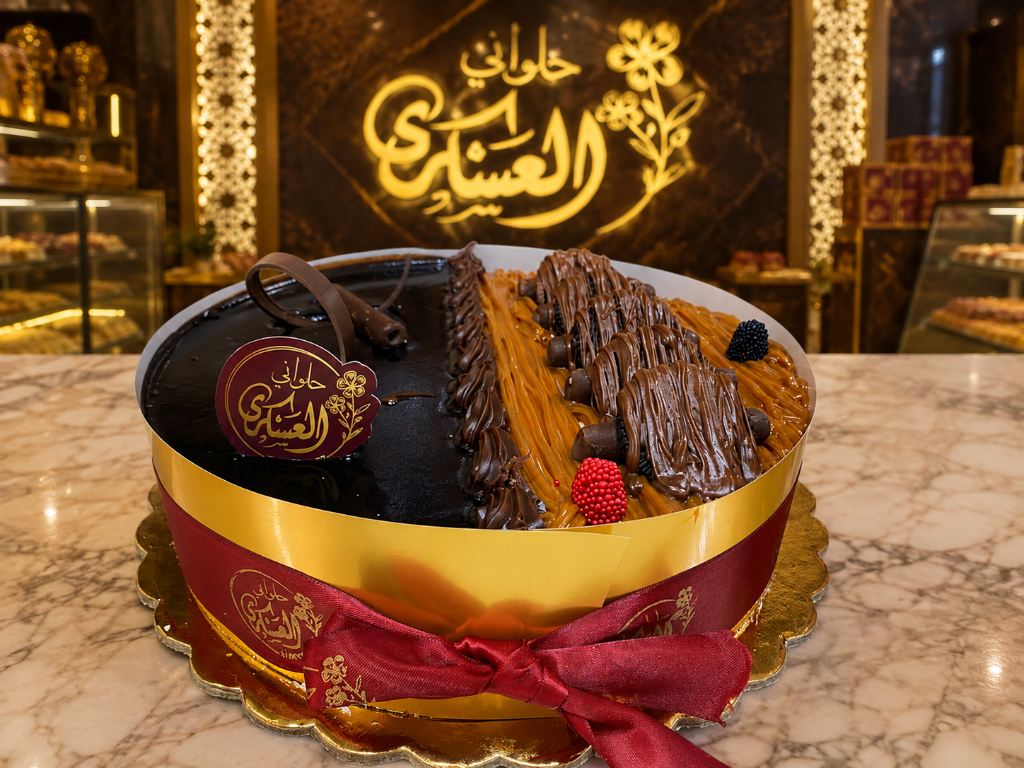 file_00000000cb68820aa84a082874830475_1 تورته 26سم كراميل شوكلاته - الصورة 1