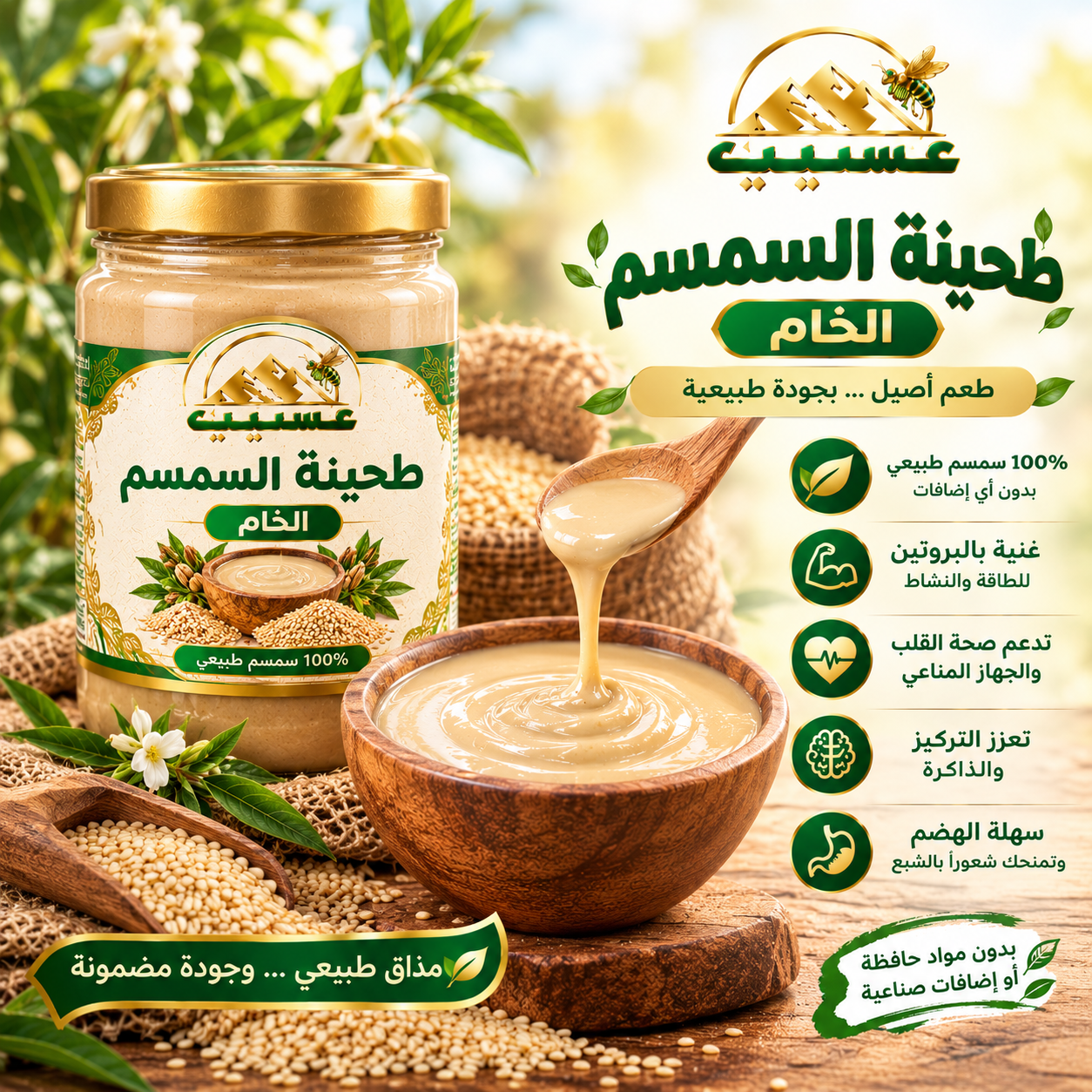 file_00000000763081f4bf1073e5a7635734 طحينة سمسم خام - الصورة 1